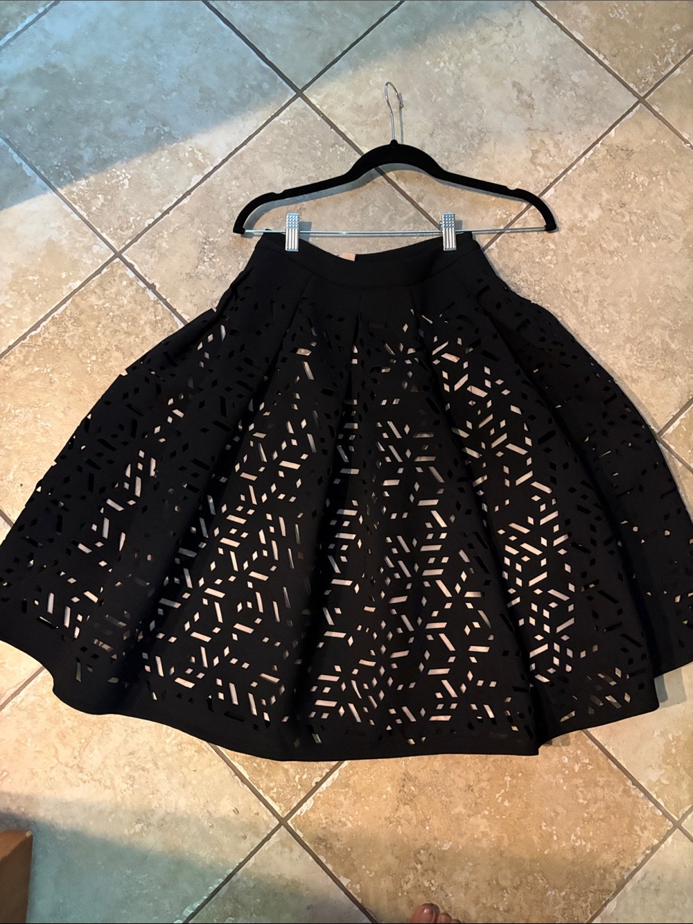 ASOS full midi skirt with laser cutting